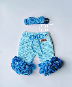 Ruffle pants w/Bow set