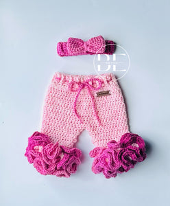 Ruffle pants w/Bow set
