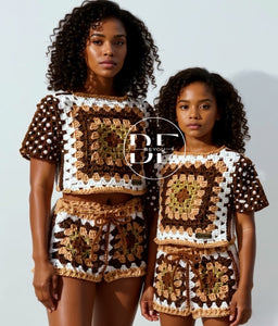 Mini Me Kaleidoscope Brown Set